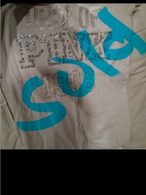 PINK Victoria's Secret White Tee with Silver Accents
